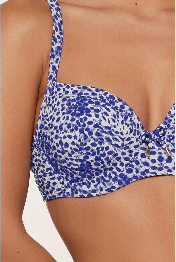 LingaDore voorgevormde beugel bikinitop blauw wit