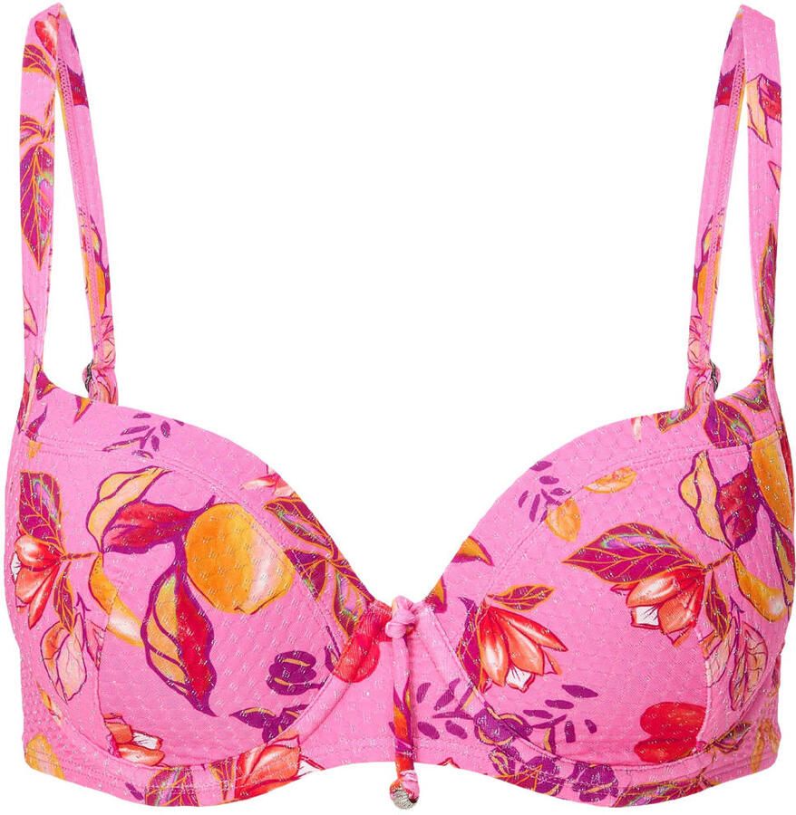 LingaDore voorgevormde beugel bikinitop met lurex roze
