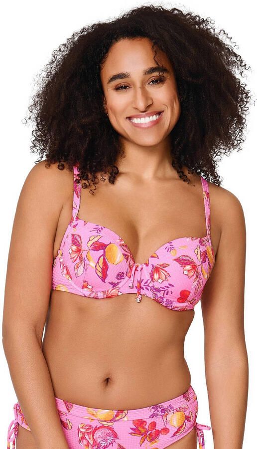 LingaDore voorgevormde beugel bikinitop met lurex roze - Foto 2