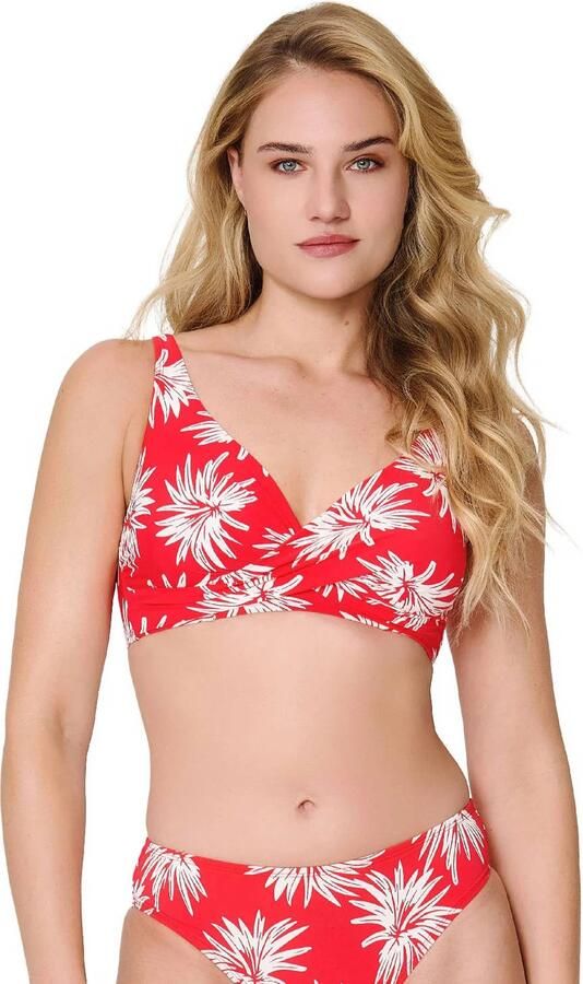LingaDore voorgevormde beugel bikinitop rood wit - Foto 2