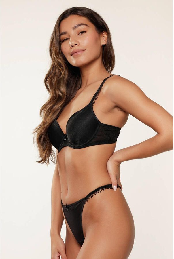 LingaDore voorgevormde beugelbh Sparkle met lurex zwart
