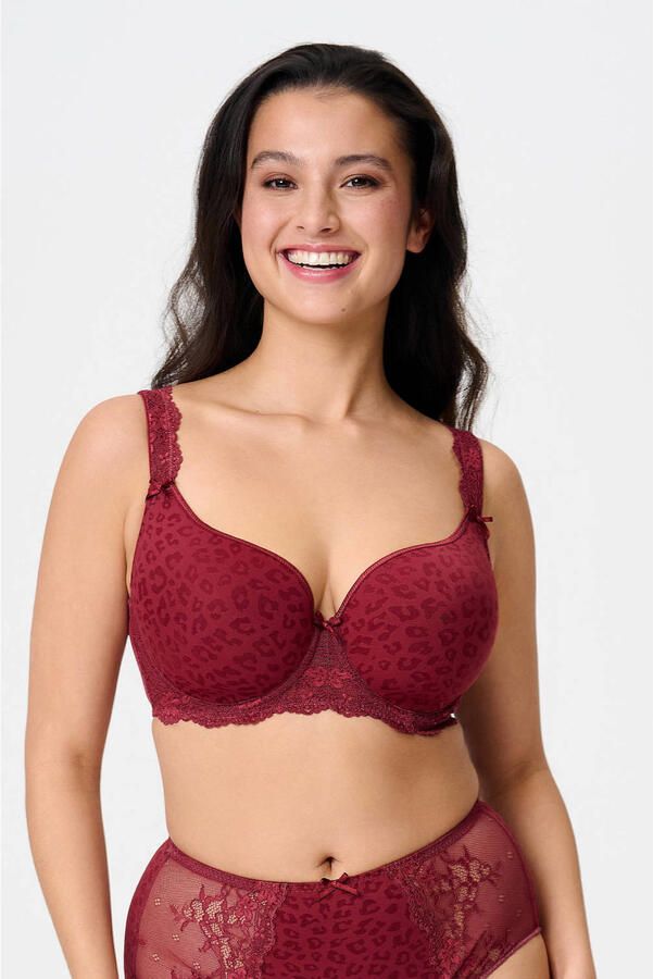 LingaDore voorgevormde T-shirt-bh donkerrood