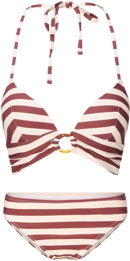 LingaDore voorgevormde triangel bikini set bruin wit