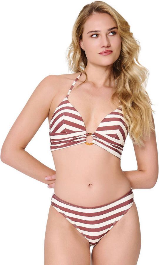 LingaDore voorgevormde triangel bikini set bruin wit - Foto 2