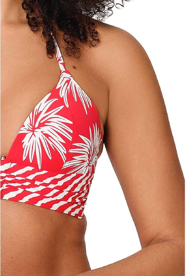 LingaDore voorgevormde triangel bikinitop rood wit - Foto 2