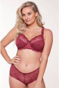 LingaDore niet-voorgevormde beugelbh Daily Full Coverage Lace donkerrood