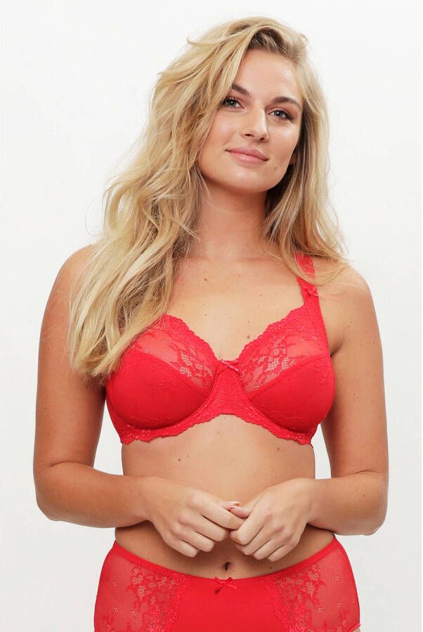 LingaDore niet-voorgevormde beugelbh Daily Full Coverage Lace rood
