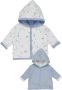 Little Dutch baby reversible jas Sailors Bay met all over print blauw wit Jongens Katoen Ronde hals 50 56 - Thumbnail 1