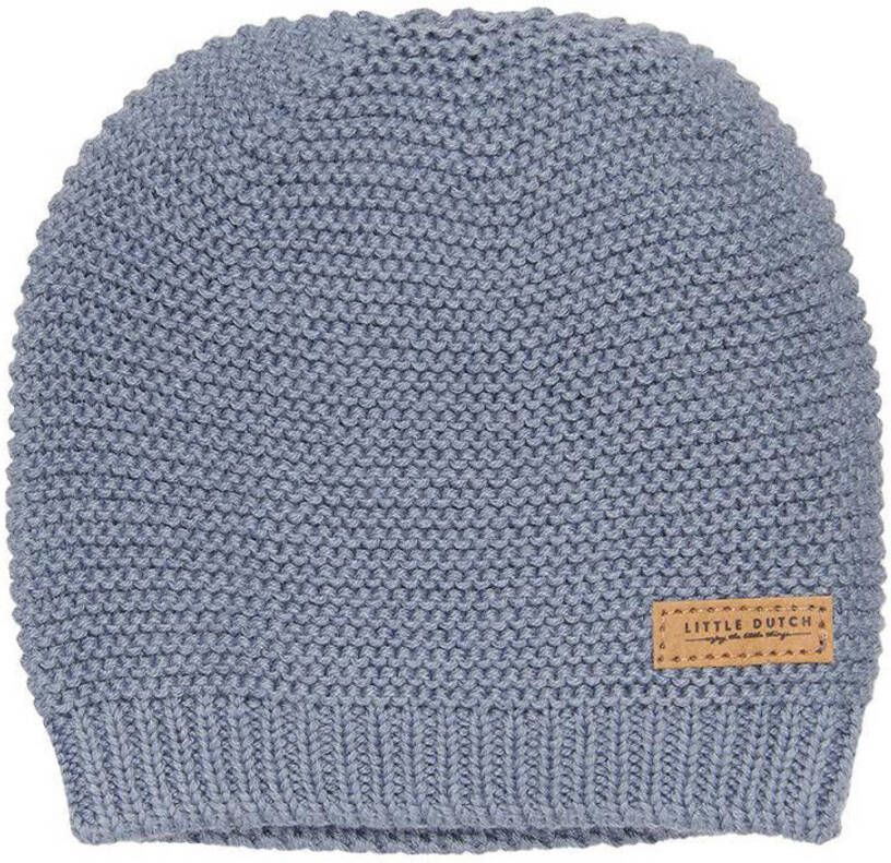 Little Dutch gebreid baby mutsje blauw Katoen Effen 2