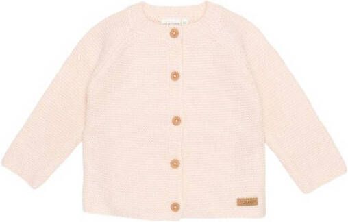 Little Dutch gebreid baby vestje lichtroze Meisjes Katoen Ronde hals Effen 50 56