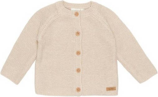 Little Dutch gebreid baby vestje zand Beige Meisjes Katoen Ronde hals Effen 50 56