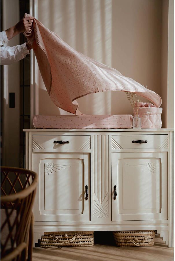 Little Dutch aankleedkussenhoes roze Pure Blossom - Foto 3