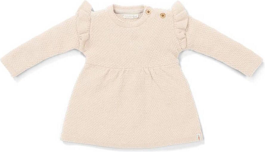 Little Dutch baby jurk ecru Meisjes Katoen Ronde hals Effen 50