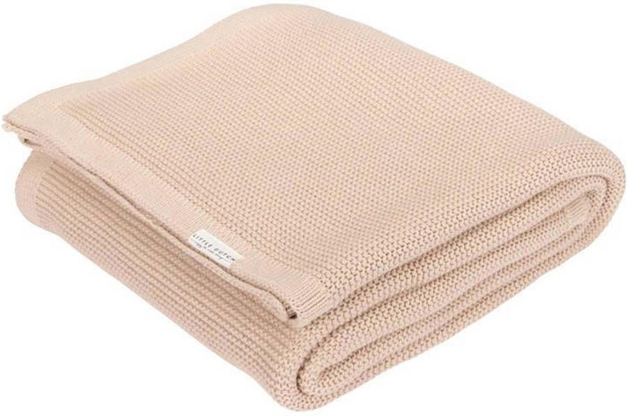 Little Dutch gebreide ledikantdeken Beige Babydeken Effen