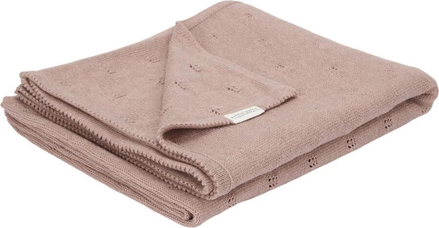 Little Dutch gebreide ledikantdeken Pure Pink Blush