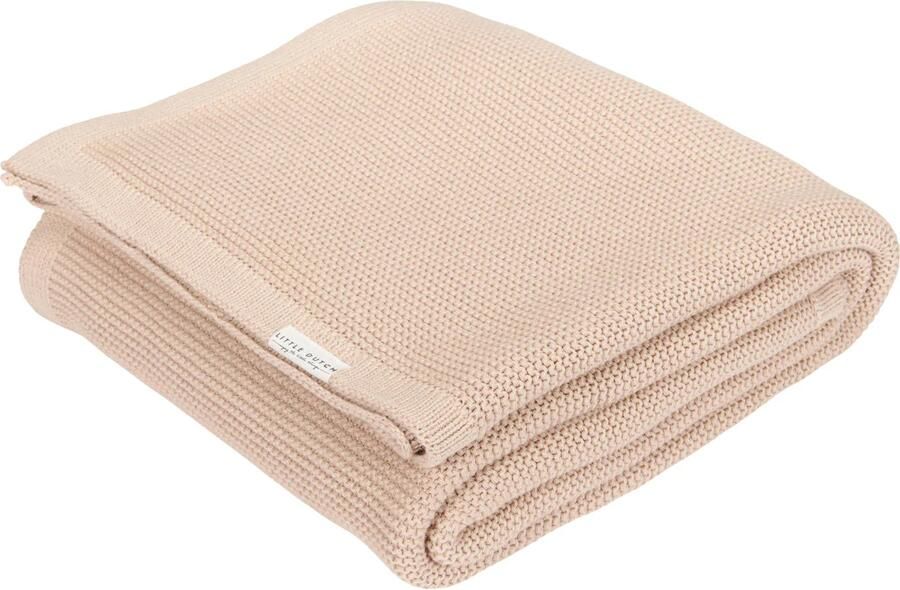 Little Dutch gebreide wiegdeken Beige Babydeken Effen