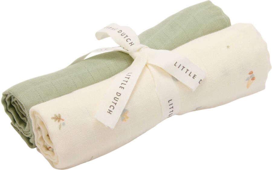Little Dutch hydrofiele swaddle 70x70 cm Forest Treasures & Sage (set van 2)