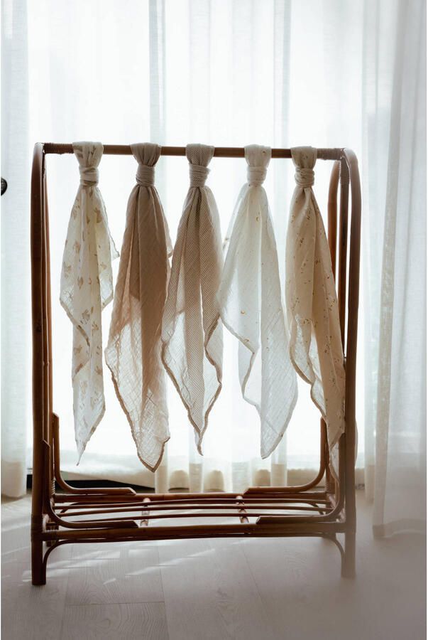 Little Dutch hydrofiele swaddle doek Little Goose beige - Foto 3