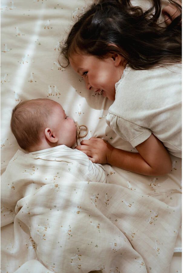 Little Dutch hydrofiele swaddle doek Little Goose beige - Foto 2