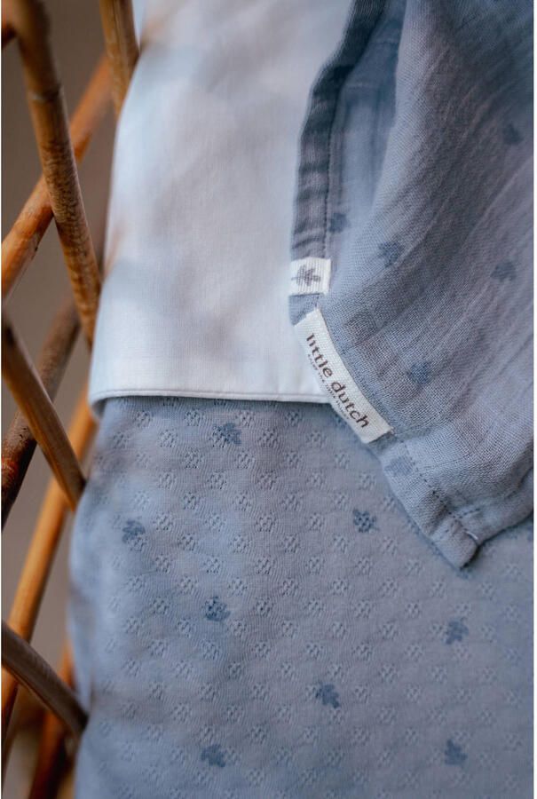 Little Dutch hydrofiele swaddle doek Pure Denim Blue blauw - Foto 2