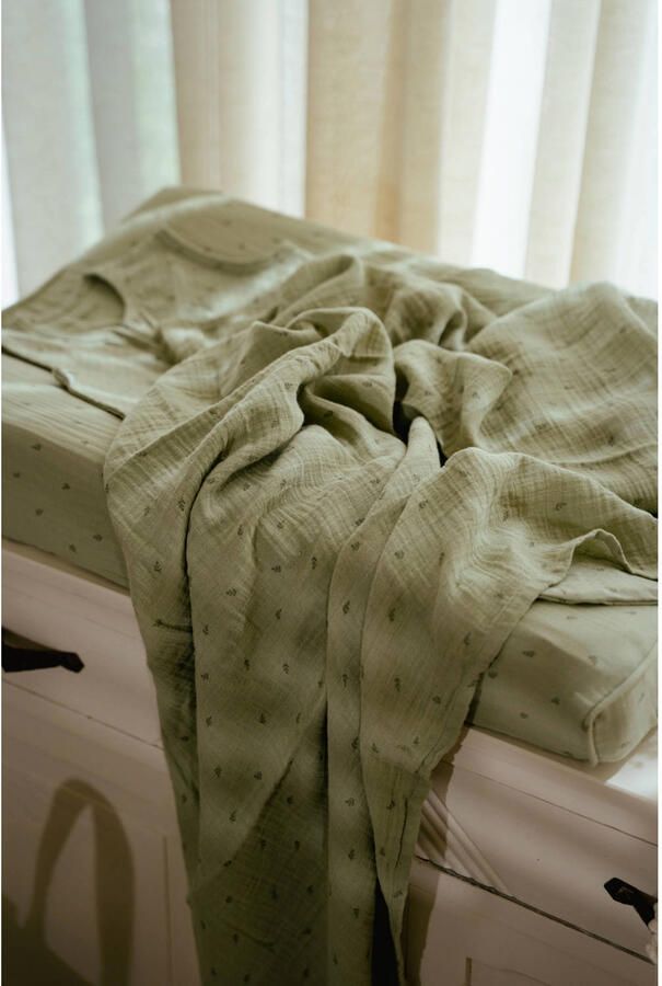 Little Dutch hydrofiele swaddle doek Pure Sage groen - Foto 2