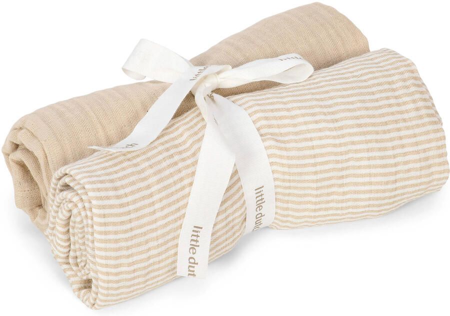 Little Dutch hydrofiele swaddle doek Pure Soft Beige