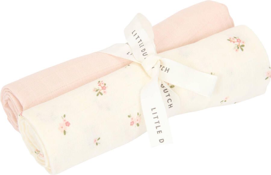 Little Dutch hydrofiele swaddle Fairy Blossom & Blossom (set van 2)