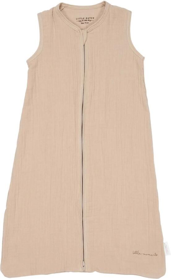 Little Dutch hydrofiele zomer slaapzak beige Babyslaapzak Effen 70 cm