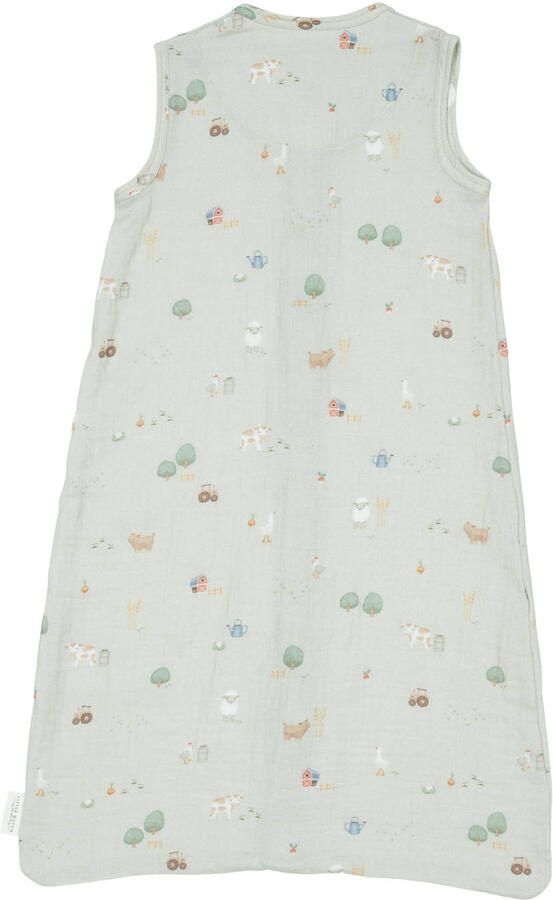 Little Dutch hydrofiele zomer slaapzak Little Farm Babyslaapzak Groen All over print 70 cm - Foto 2