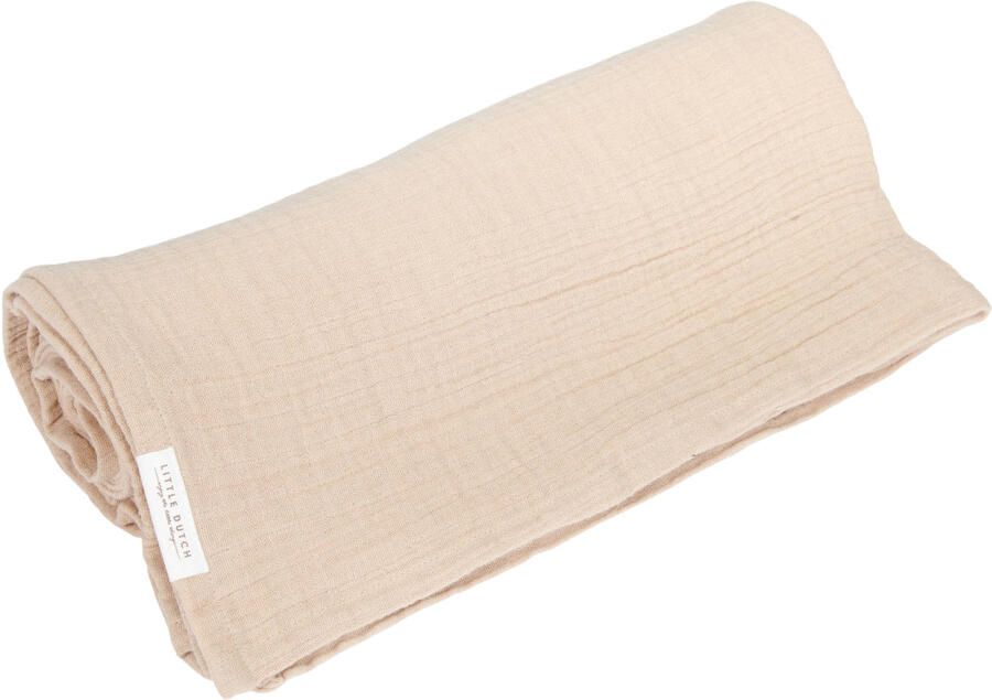 Little Dutch hydrolfiele swaddle doek 120x120 beige Effen