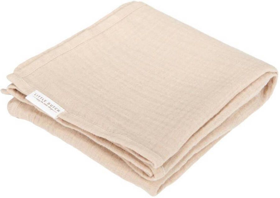 Little Dutch hydrolfiele swaddle doek 120x120 beige Effen - Foto 2