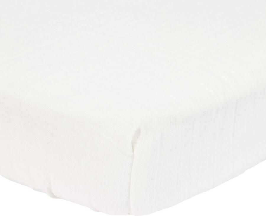 Little Dutch katoen hydrofiel wieghoeslaken Soft White Wit Effen