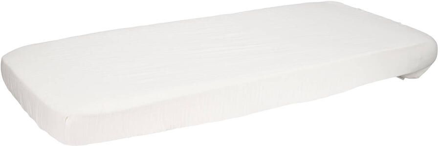 Little Dutch katoen hydrofiel wieghoeslaken Soft White Wit Effen - Foto 2