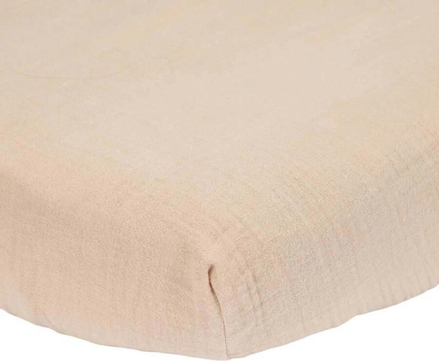 Little Dutch katoen hydrofiele ledikant hoeslaken Beige