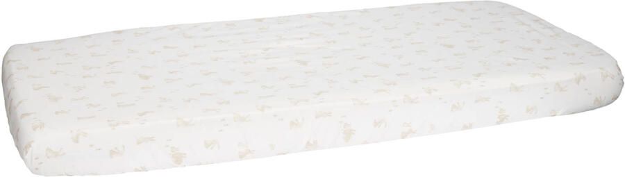 Little Dutch katoenen ledikant hoeslaken Baby Bunny Wit All over print