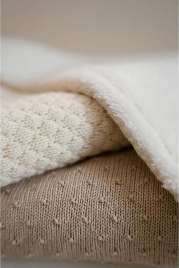 Little Dutch ledikantdeken gebreid Pure Soft White - Foto 3