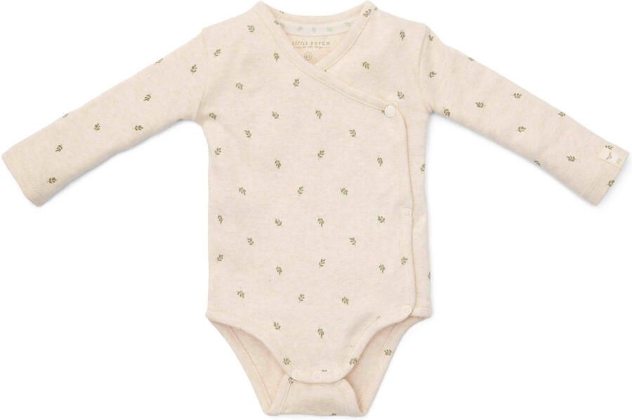 Little Dutch overslagromper beige groen
