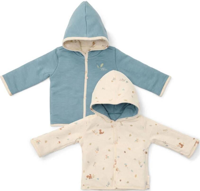 Little Dutch reversible baby zomerjas blauw offwhite