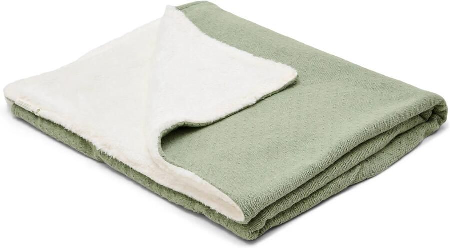 Little Dutch wiegdeken gebreid Pure Sage groen