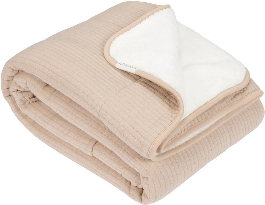 Little Dutch wiegdeken met teddy Pure Beige Babydeken Meerkleurig
