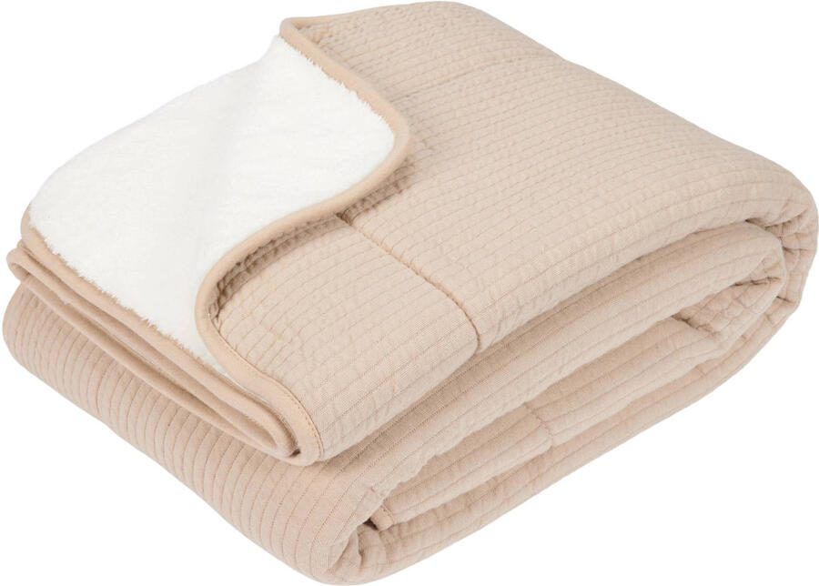 Little Dutch wiegdeken met teddy Pure Beige Babydeken Meerkleurig - Foto 3