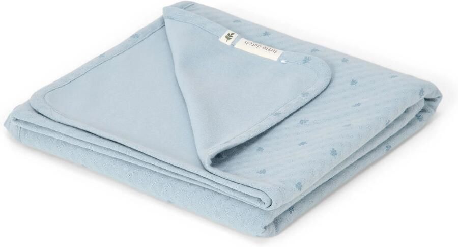 Little Dutch ledikantdeken Pure Denim Blue blauw