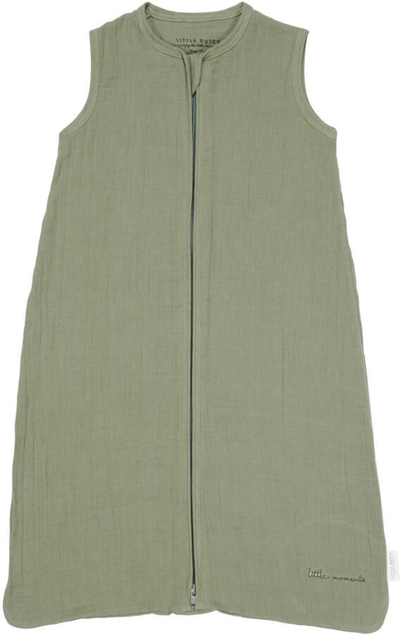 Little Dutch zomer slaapzak hydrofiel Olive Babyslaapzak Groen Effen 70 cm