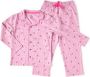 Little Label pyjama met all over print roze donkerroze Meisjes Stretchkatoen Reverskraag 110 - Thumbnail 1