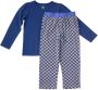 Little Label geruite pyjama van biologisch katoen aqua - Thumbnail 1