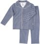Little Label geruite pyjama van biologisch katoen blauw - Thumbnail 1