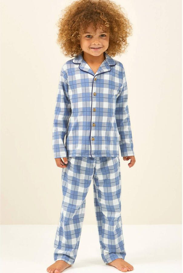 Little Label geruite pyjama blauw