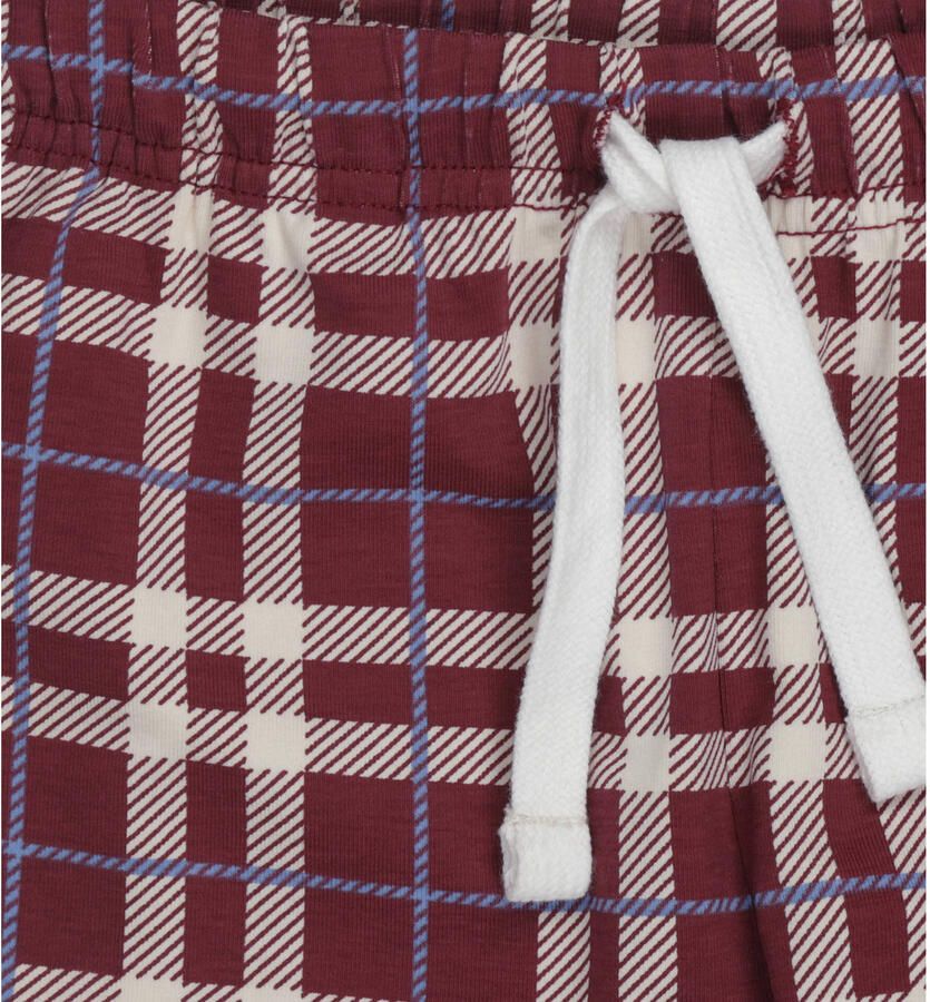 Little Label geruite pyjama donkerrood wit - Foto 2