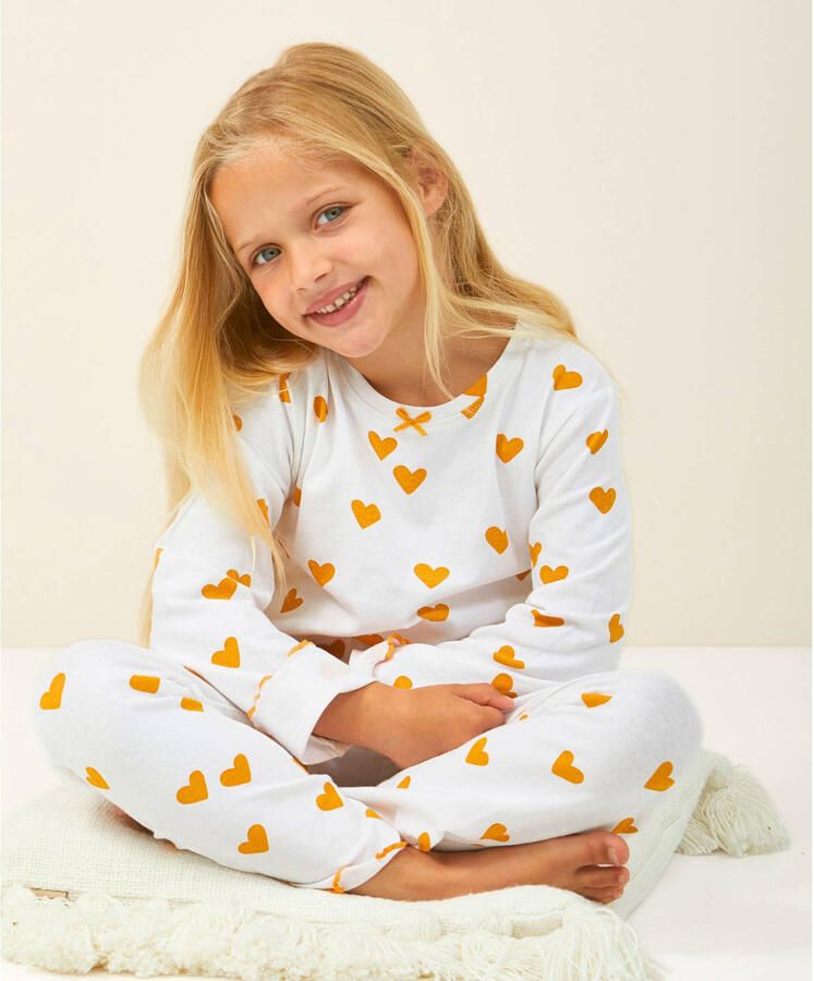Little Label pyjama blauw met hartjes print - Foto 2