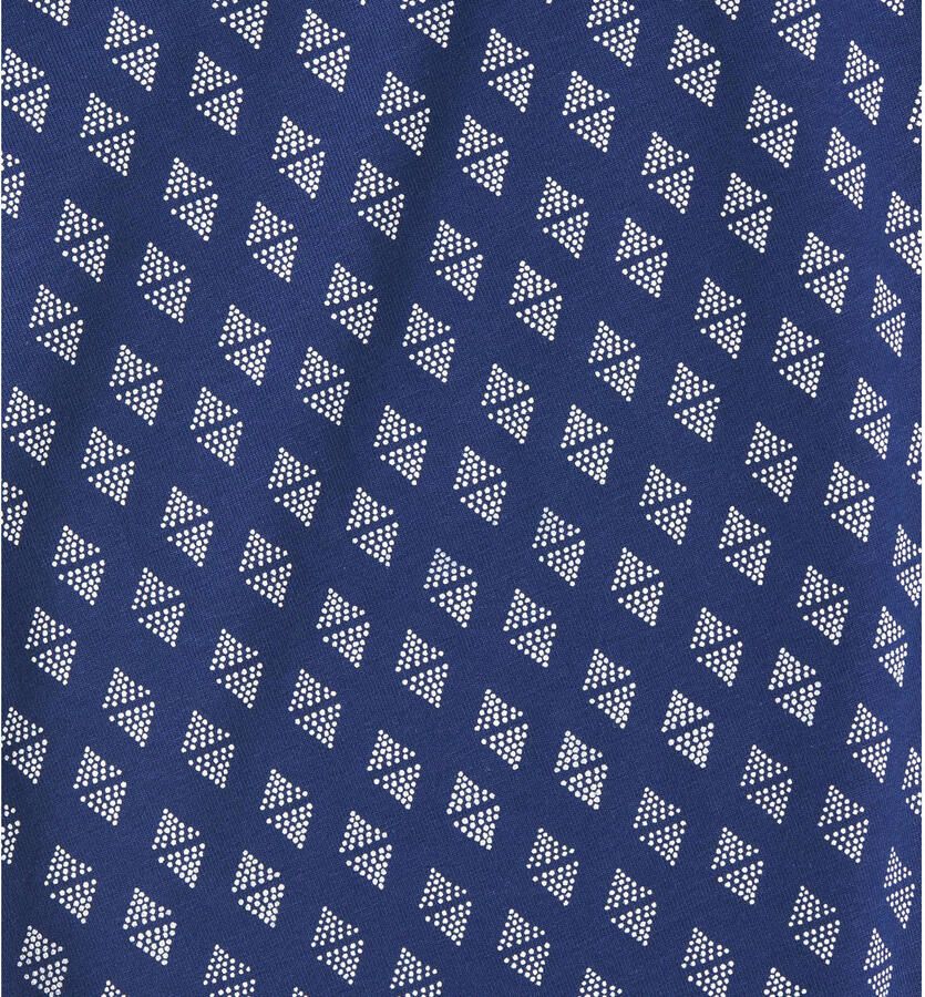 Little Label pyjama met all over print donkerblauw Meisjes Stretchkatoen Ronde hals 110